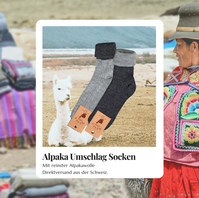 Alpaka Umschlagsocken