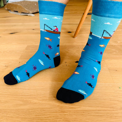 Fischer Motiv Socken