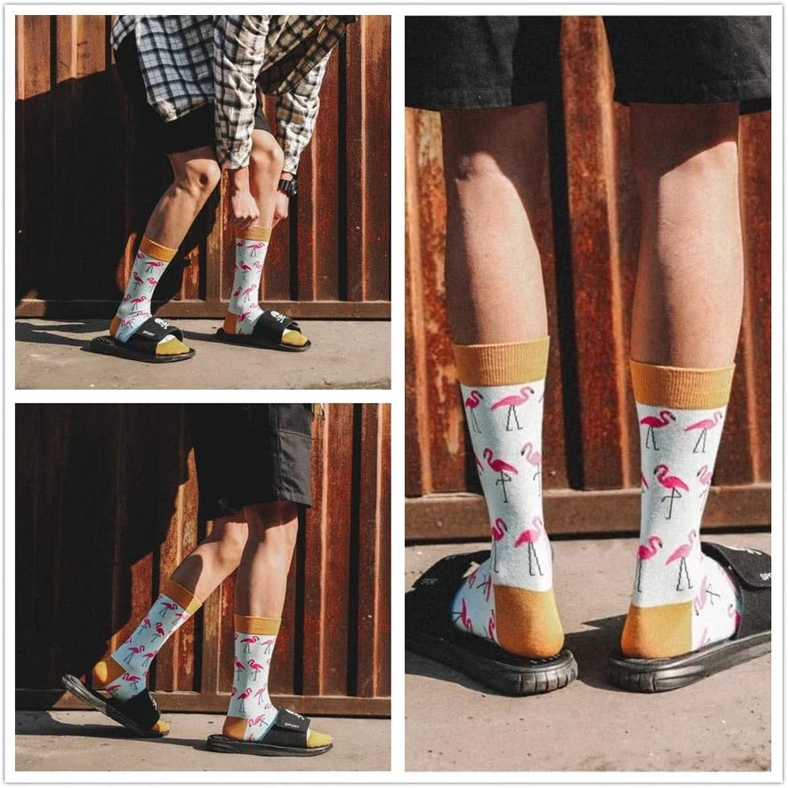 Flamingo Motiv Socken