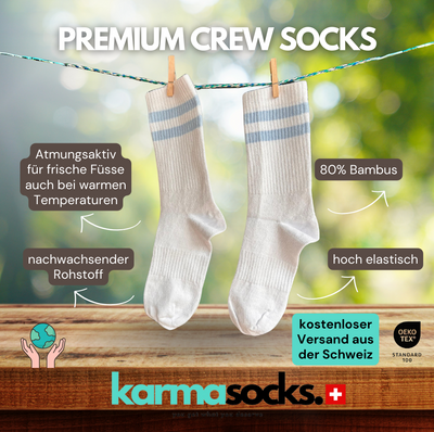 Bambus Tennis Socken Crew