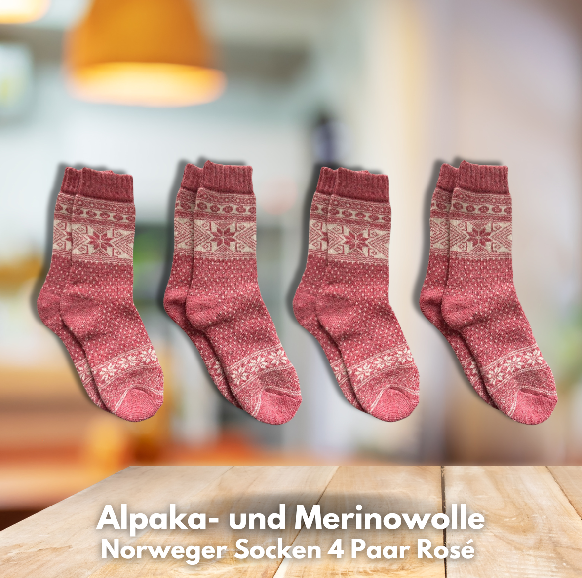 Alpaka-& Merino Norweger-Socken