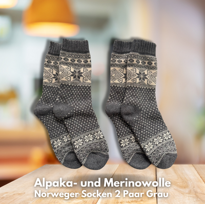 Alpaka-& Merino Norweger-Socken