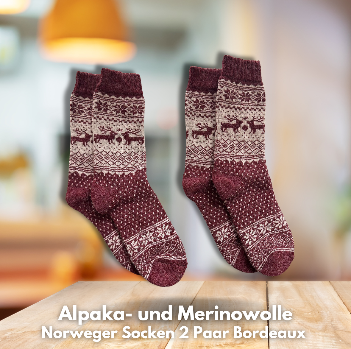 Alpaka-& Merino Norweger-Socken