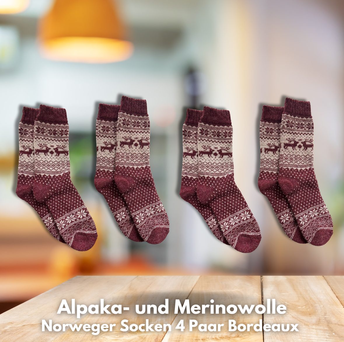 Alpaka-& Merino Norweger-Socken