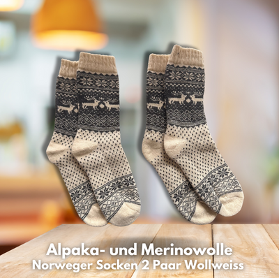 Alpaka-& Merino Norweger-Socken