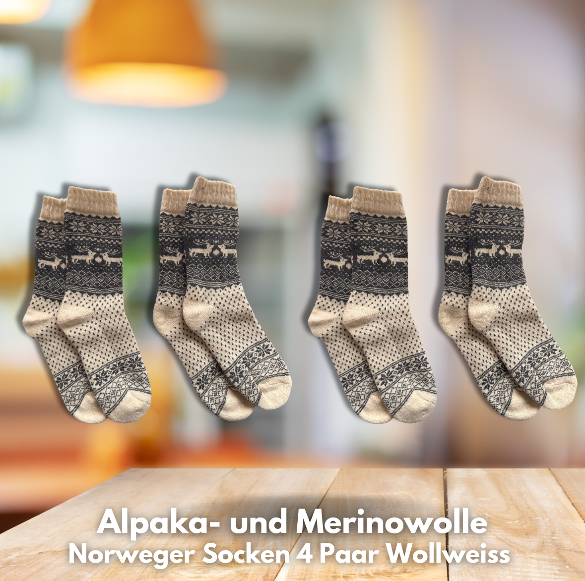 Alpaka-& Merino Norweger-Socken