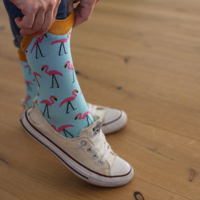 Flamingo Motiv Socken