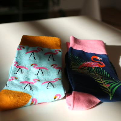 Flamingo Motiv Socken