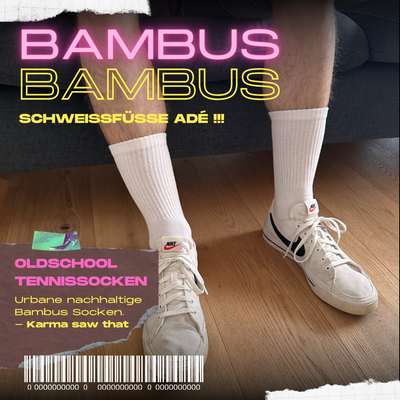 Bambus Tennis Socken Oldschool