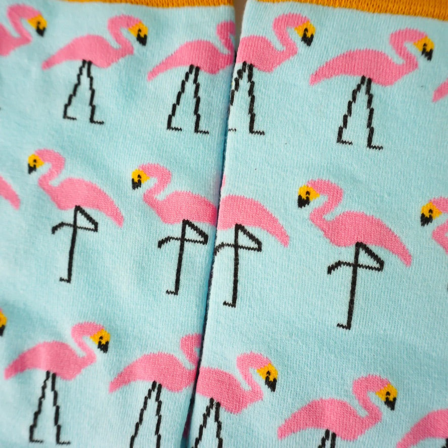 Flamingo Motiv Socken