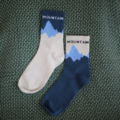 Mountain Motiv Socken