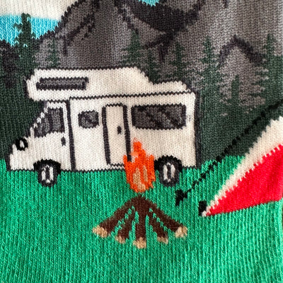 Camping Motiv Socken