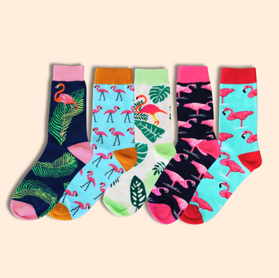 Flamingo Motiv Socken