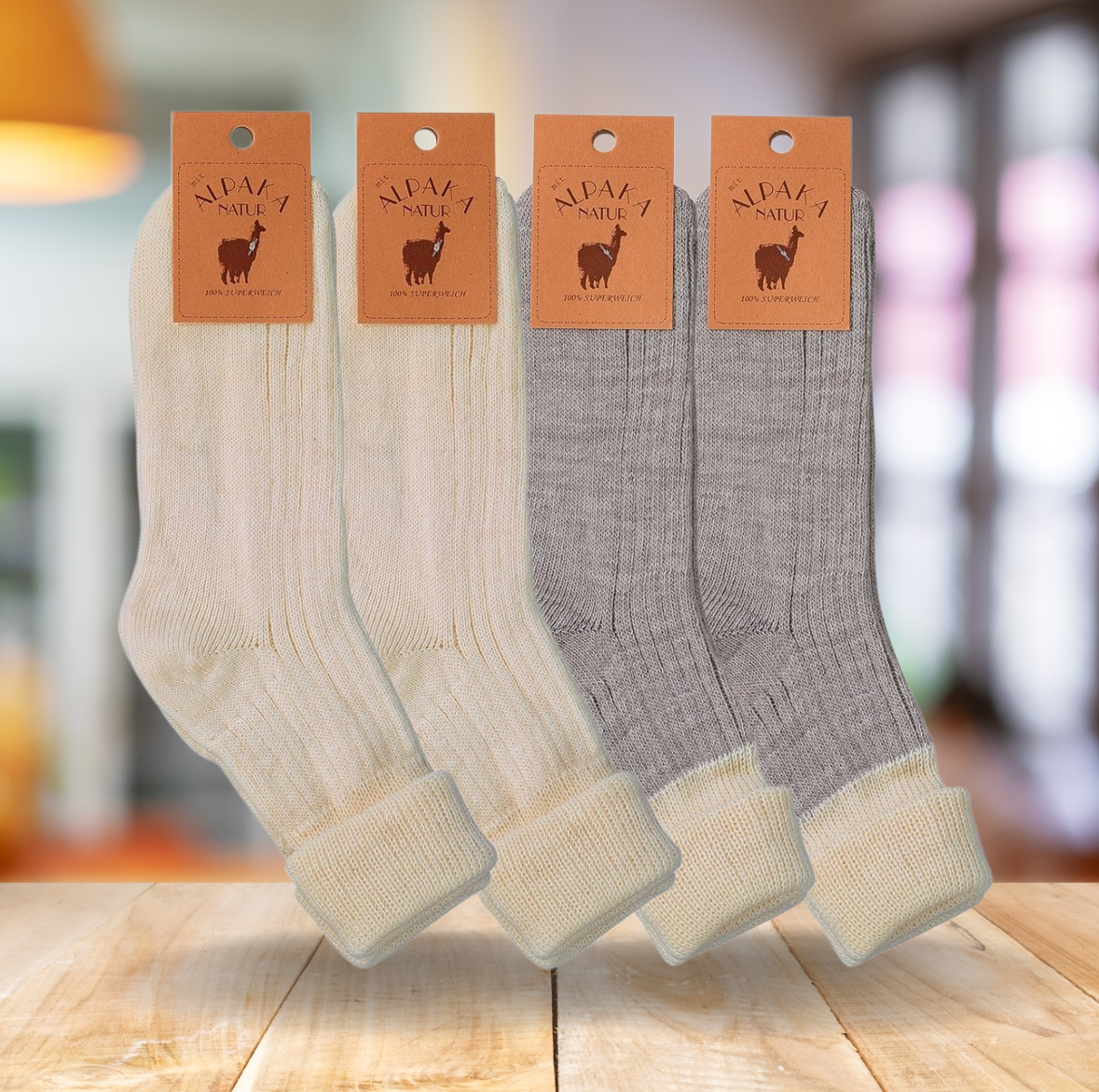 Alpaka Umschlagsocken