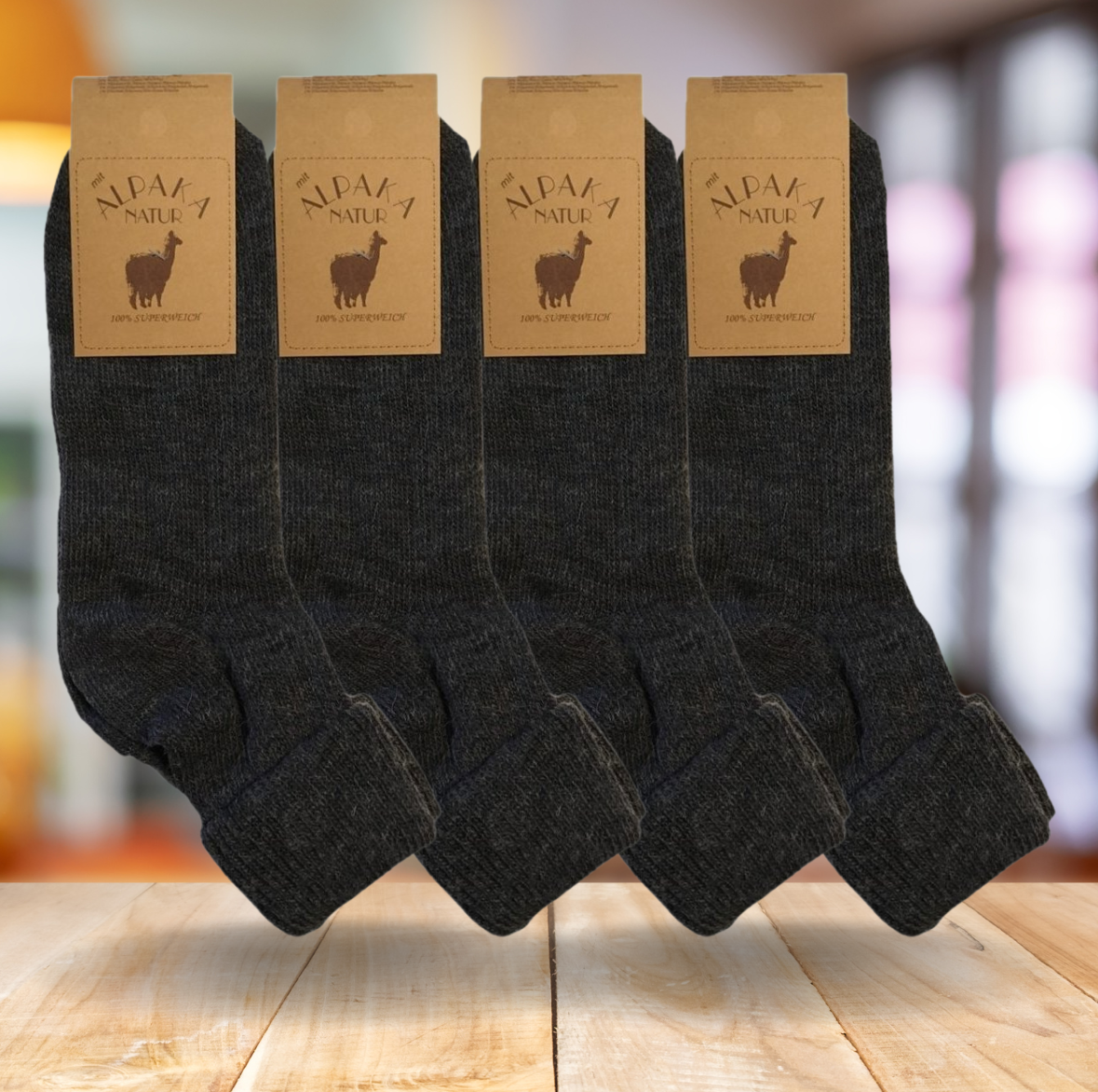 Alpaka Umschlagsocken