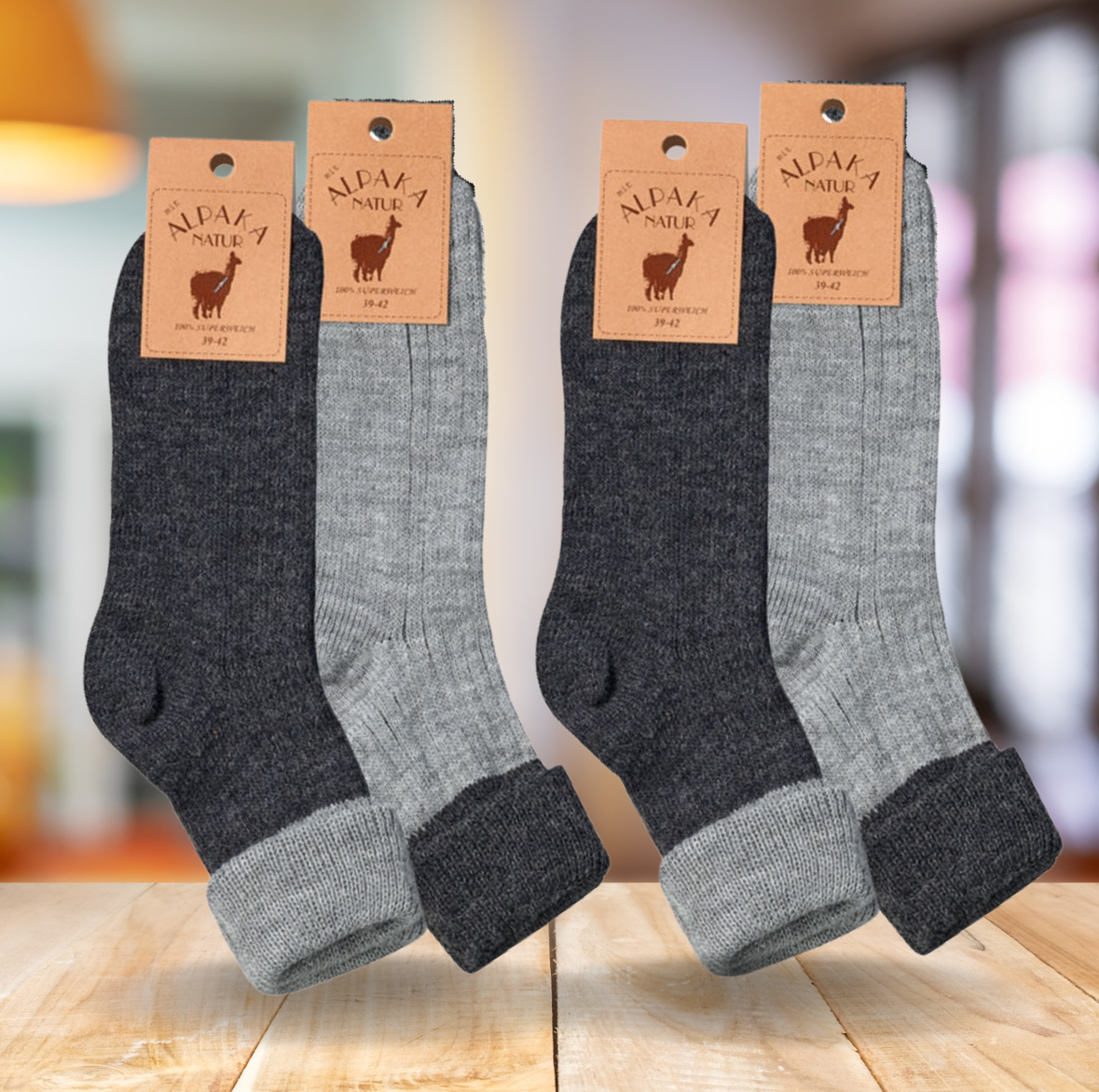 Alpaka Umschlagsocken