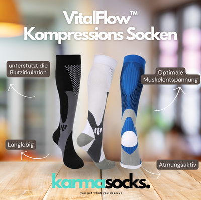 VitalFlow™️ farbenfrohe Kompressionssocken