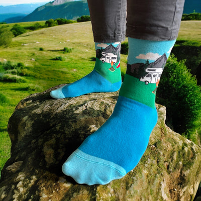 Camping Motiv Socken