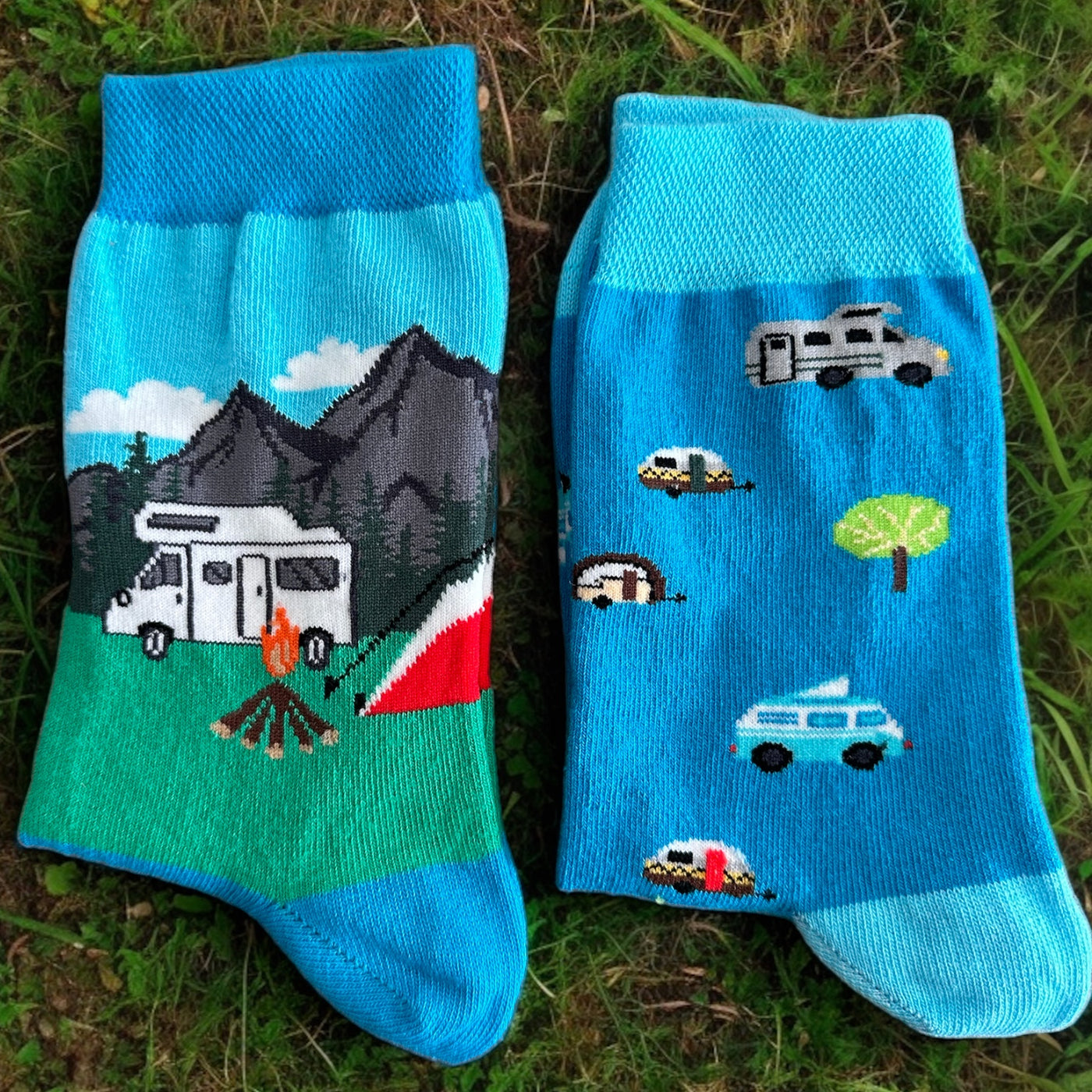 Camping Motiv Socken